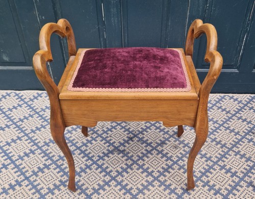 Edwardian mahogany piano - edwardian, stool