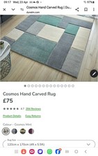Dunelm Cosmo  Rug Duck Egg