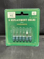 6x Vintage WOOLWORTHS 6v 0.75w