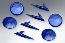 REPLACEMENT BLUE ULMA  GEMS FOR LAMBRETTA & VESPA ACCESSORIES FREE POST