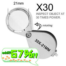 60X 30X LED Glass Magnifier Mini Pocket Microscope Jewellers Jewellery Loupe