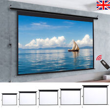 Electric Motorised / Manual Pull-Down Projector Screen 72-120 inch Home Cinema
