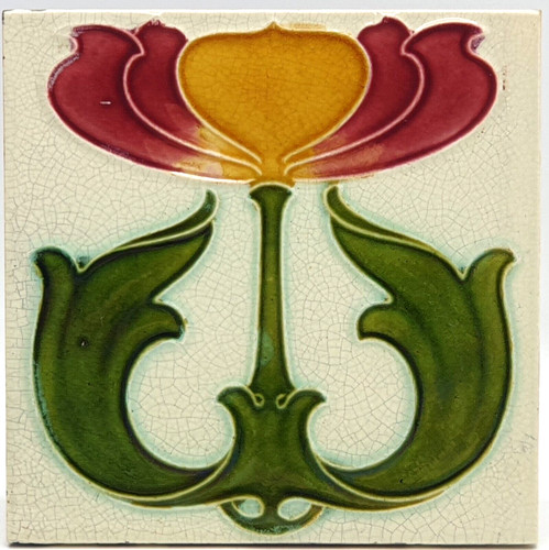Art nouveau fireplace tile - nouveau,
