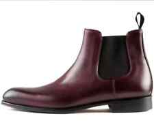 Handmade men dark burgundy