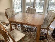 Solid Oak Dining Set With