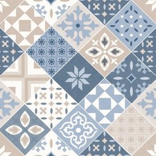 Melia Blue Tiles PVC Vinyl