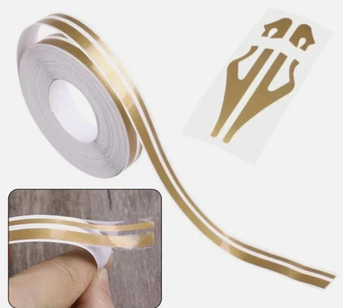 Double line tape - tape, gold