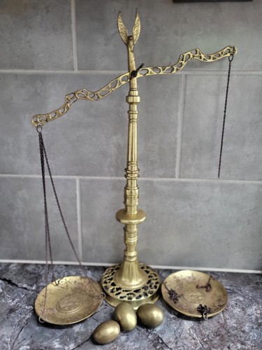 Vintage ornate brass - vintage, 19"