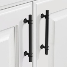 10 x 128mm Matte Black Kitchen Cabinet Handles Drawer Door Pulls Zinc Alloy