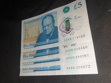 AA45-AA50 -- £5 FIVE POUND