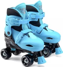 Xootz Kids Quad Skates Beginner Adjustable Roller Skates Boys Blue Black