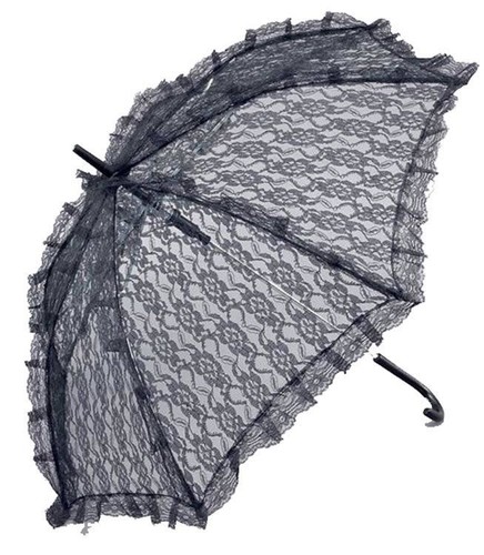 Lady black lace - black, parasol