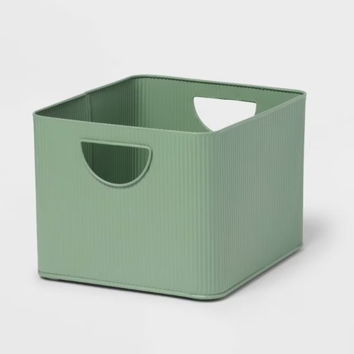 Metal bin small green - bin,