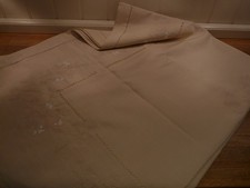 Vintage Large Sand Colour Patterned Tablecloth (69 Inches X 103 Inches)