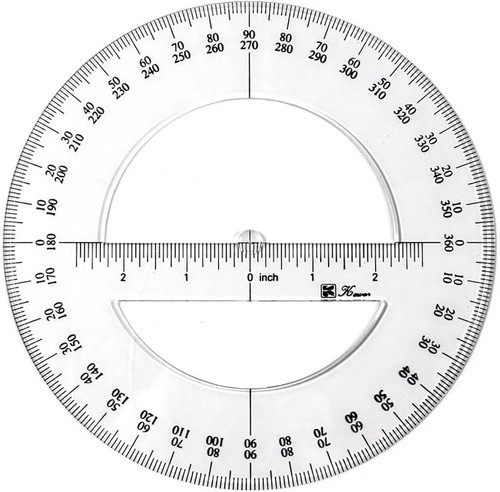 Inch 360 degree protractor - 360,