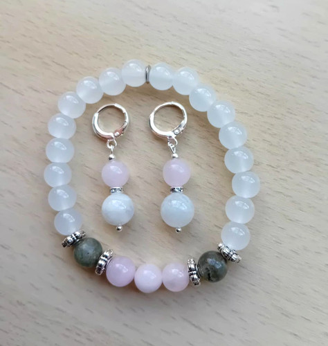 Moonstone rose quartz - moonstone/rose,