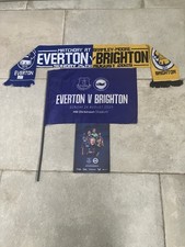 Everton V Brighton 24/8/25 Hill Dickinson Stadium Fan Flag, Programme & Scarf