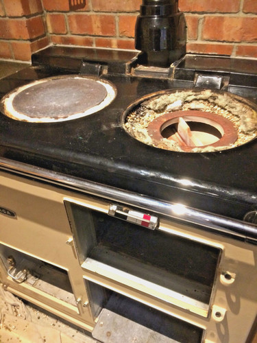 Gas aga burner - burner, cast