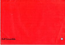 Volkswagen Golf Convertible 1992 UK Brochure Clipper GTi Sportline Rivage FAIR