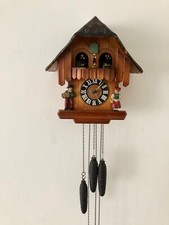 Vintage Hand-Made Wooden Regula Musical Dancers Wheel Cuckoo Clock Germany, 1970