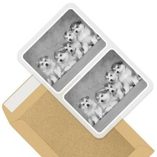 2 x Rectangle Stickers 10cm BW