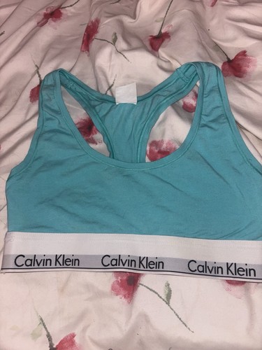 Calvin klein blue sports bra - klein,