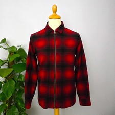 Selected Homme Zip Up Plaid Lightweight Jacket Shacket Size Medium Lumberjack