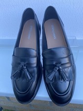 JD Williams Ladies Black Tassel Trim Loafers Size 8 BNWOT