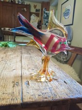 Murano Glass Red & Gold Fish