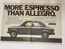 Original Vintage 1978 Fiat 128 1300 CL Magazine Advert Poster Garage Retro Rare
