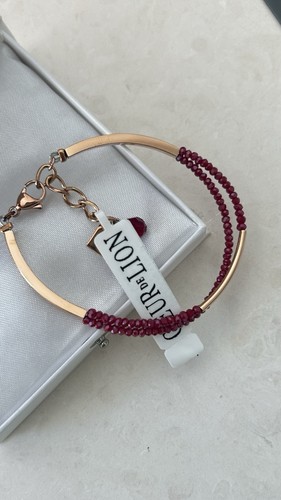 Coeur lion bracelet - bracelet, red