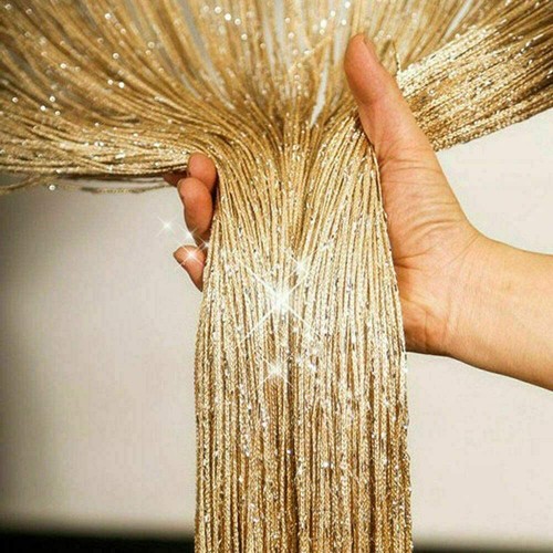 Glitter string curtain panels - glitter,