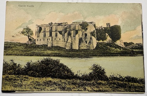 Carew castle antique colour - carew,
