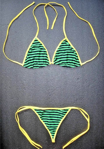 Sexy green yellow striped - green, &