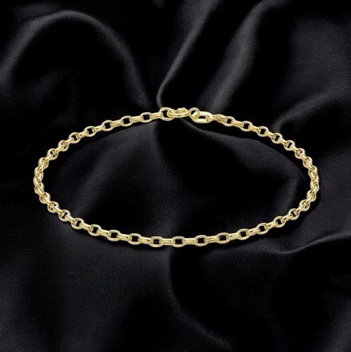 9ct oval belcher bracelet - belcher,