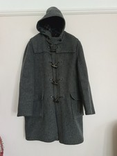 Vintage Gloverall Duffle Coat Unisex Original Wool Tweed Donkey Grey Jacket  42