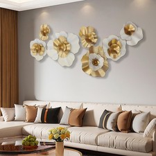 White Gold Abstract Wall Decor