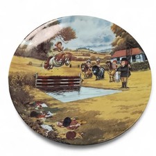 Thelwell's Ponies "The Water Jump" Royal Worcester Porcelain Plate  Design 1976