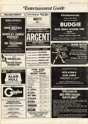 Budgie clive john - john's, opening