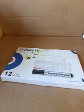 maxtek Whiteboard Pens, 12pcs Whiteboard Markers 3 Assorted Colours Black...