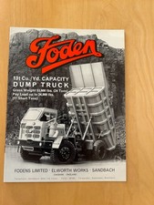 FODEN LORRY / TRUCK  BROCHURE -  DUMP TRUCK - 24 TONS - 1968