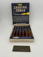 Vintage Marples 6 Piece Wood Carving Chisel Set No. 152 in Box