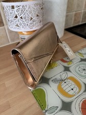Womens Rose Gold Clutch Bag No Long Strap Wedding Party