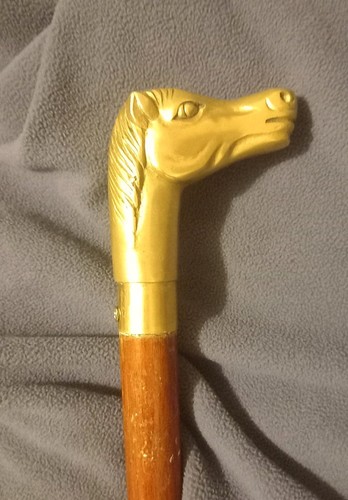 Vintage wooden walking stick - vintage,