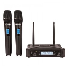 Kam KWM1920 Dual UHF Handheld Wireless Microphone Karaoke DJ Multi Channel