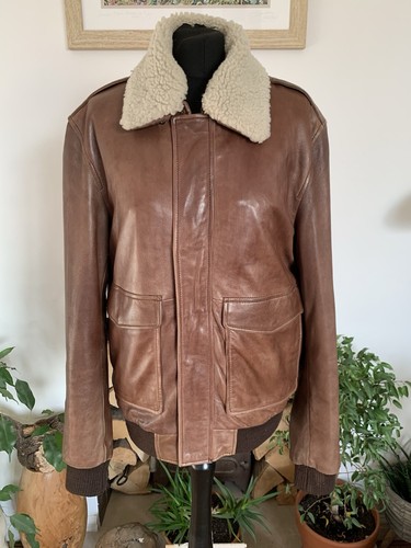 Danier brown leather aviator - brown,