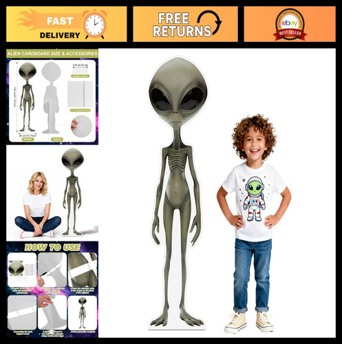 Life size alien cardboard - 51",