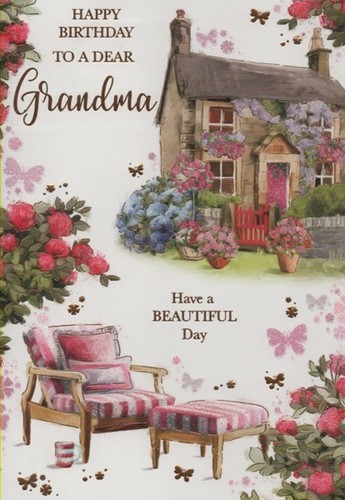 Grandma birthday greeting card - birthday,