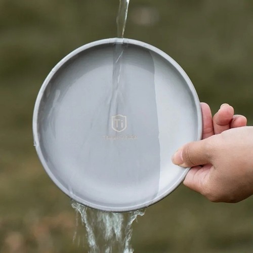 Titanium camping plate - camping,