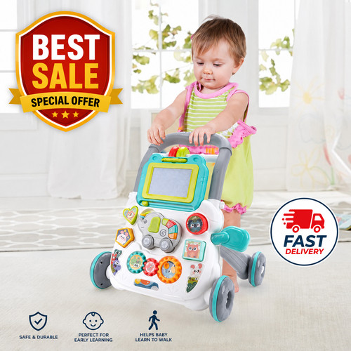 Cartoon baby push walker toy - cartoon,